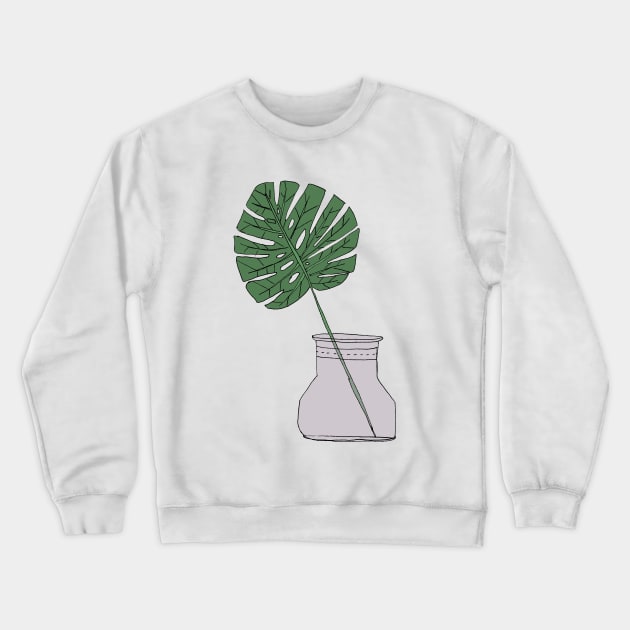 Monstera Leaf Crewneck Sweatshirt by LauraKatMax